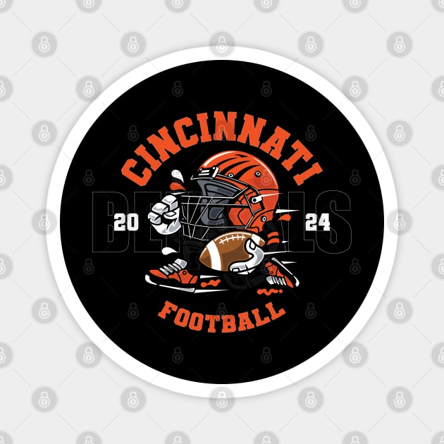 Cincinnati Football Magnet by Nagorniak